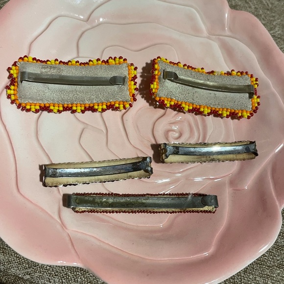 Native American beaded barrettes - Picture 4 of 4